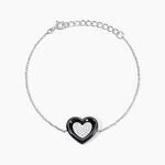 Bracelet Ana-paula Argent Blanc C&eacute;ramique Et Oxyde De Zirconium - Bracelets fantaisie Femme | Marc Orian