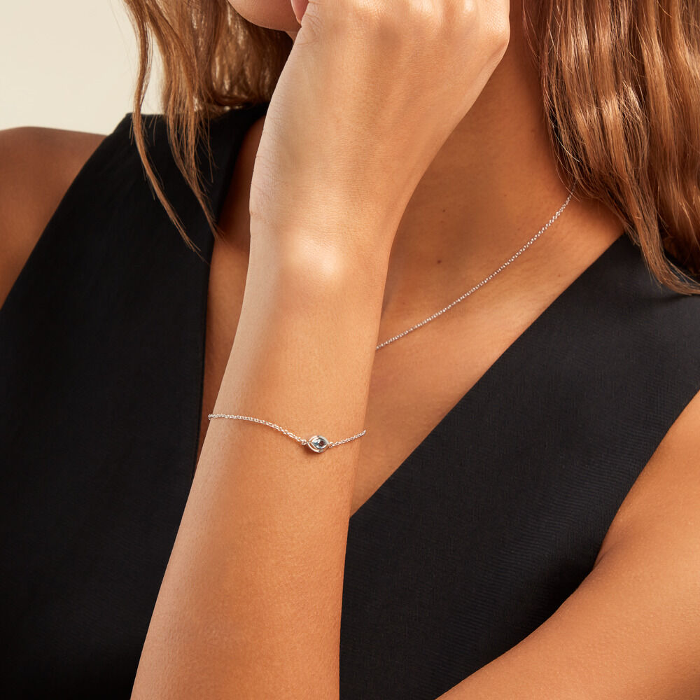 Bracelet Duchesse Argent Blanc Oxyde De Zirconium - Bracelets chaînes Femme | Marc Orian