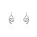 Boucles D'oreilles Sagesse Or Blanc Topaze Oxyde - Puces Femme | Marc Orian