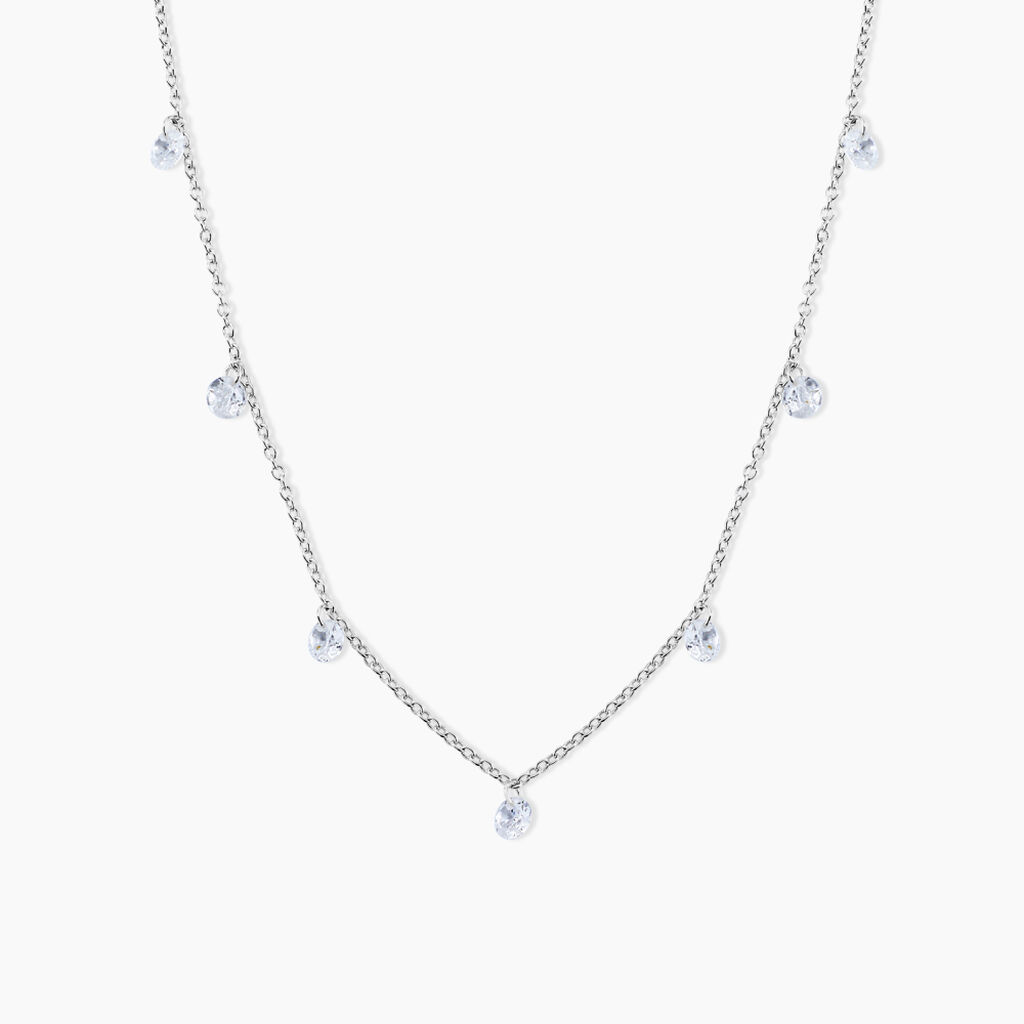 Collier Argent Collie Argent Blanc Oxyde - Colliers Femme | Marc Orian
