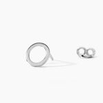 Boucles D'oreilles Puces Daniela Argent Blanc - Puces Femme | Marc Orian