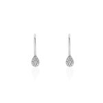 Boucles D'oreilles Pendantes Or Blanc Urzula Diamants - Pendantes Femme | Marc Orian