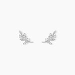 Boucles D'oreilles Puces Evonne Argent Blanc Oxyde De Zirconium - Puces Femme | Marc Orian
