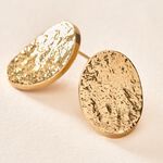 Boucles D'oreilles Puces Naula Acier Jaune - Puces Femme | Marc Orian