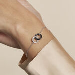Bracelet Dina Argent Blanc C&eacute;ramique Et Oxyde De Zirconium - Bracelets Anneaux Entrelaces Femme | Marc Orian