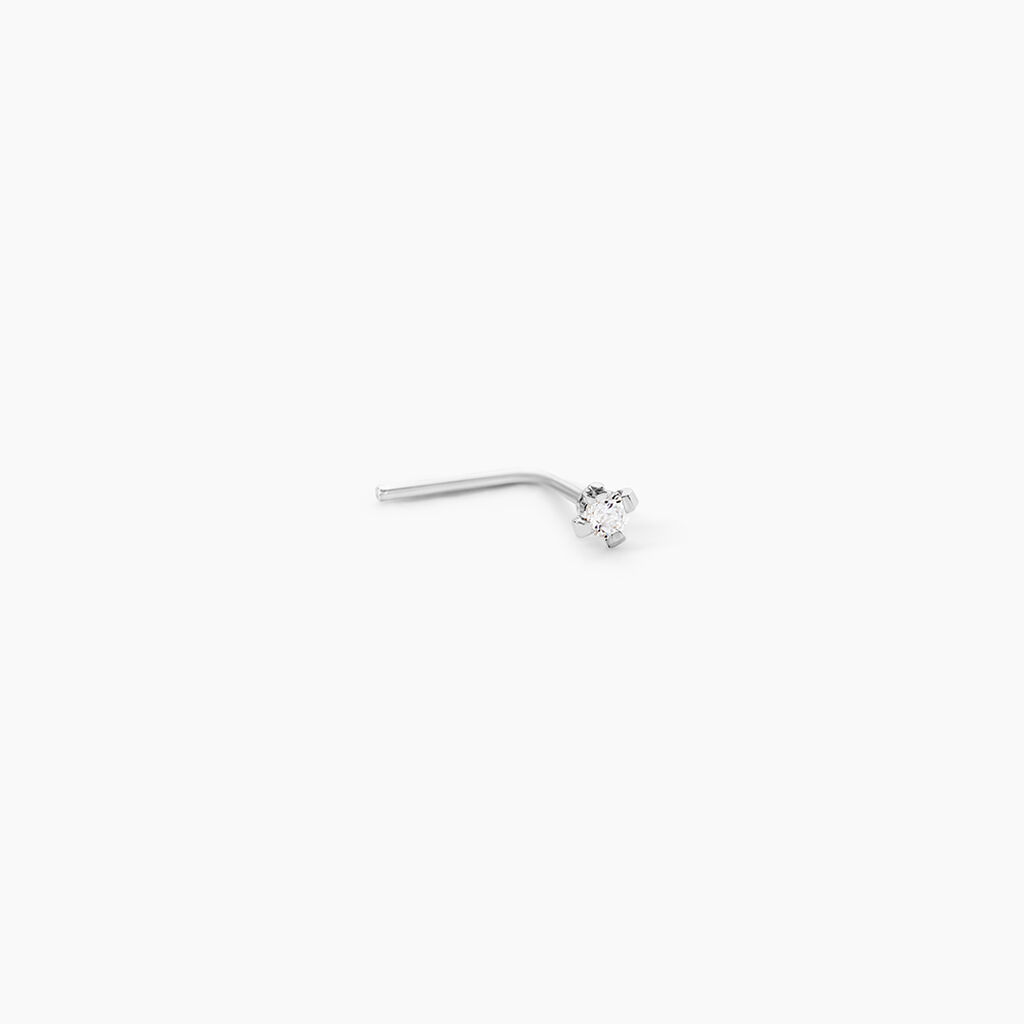Piercing De Nez Fethi Serti Griffe Or Blanc Oxyde De Zirconium - Piercing Nez Femme | Marc Orian