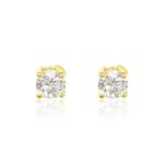Boucles D'oreilles Puces Aphrodite Or Jaune Diamant - Puces Famille | Marc Orian