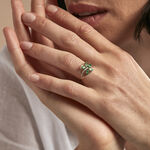Bague Orchidee Or Jaune Emeraude Diamant - Bagues vintage Femme | Marc Orian