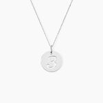 Pendentif Efiso Argent Blanc - Bijoux fantaisie Famille | Marc Orian