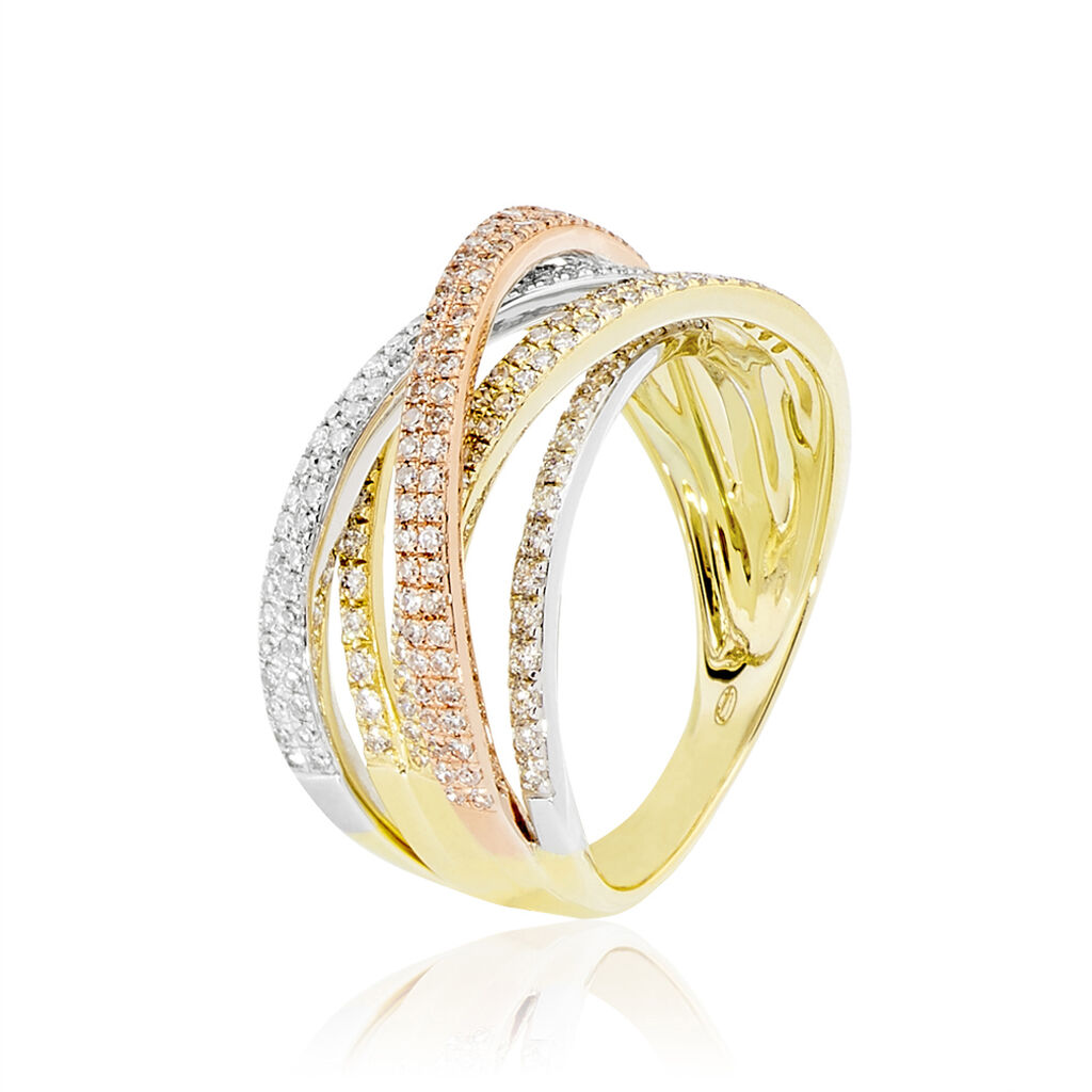 Bague Melani Or Tricolore Diamant - Parures de mariage Femme | Marc Orian