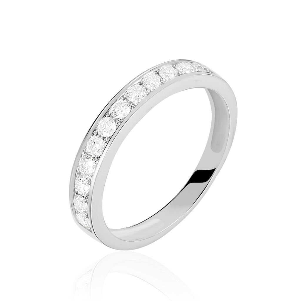 Alliance Dionysa Or Blanc Diamant - Alliances avec pierres Femme | Marc Orian