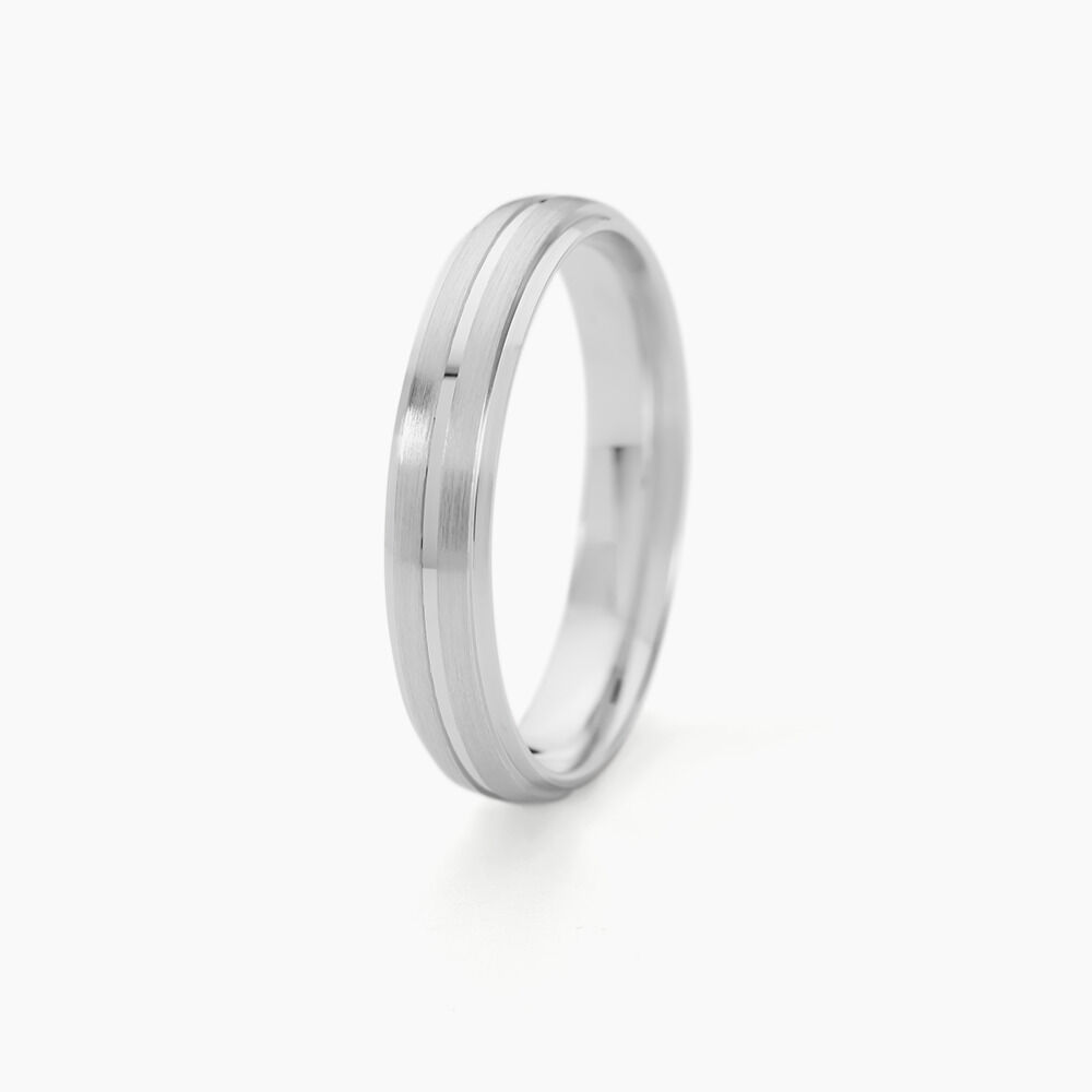 Alliance Circios Demi Jonc Classique Or Blanc - Alliances duo Unisex | Marc Orian