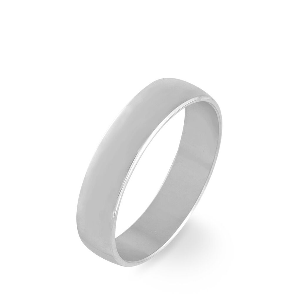 Alliance Artemissia Ruban Plat Or Blanc - Alliances duo Unisex | Marc Orian