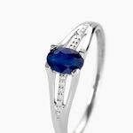 Bague Denise Or Blanc Saphir Et Diamant - Solitaires Femme | Marc Orian