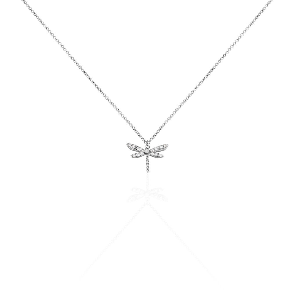 Collier Indiana Argent Blanc Oxyde De Zirconium - Colliers avec pierres Femme | Marc Orian