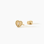 Boucles D'Oreilles Puces Candy Argent Dor&eacute; A L'Or 750/1000 Oxyde De Zirconium - Puces Femme | Marc Orian
