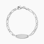 Bracelet Identit&eacute; Anilo Argent Blanc - Gourmettes Enfant | Marc Orian
