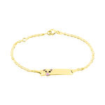 Bracelet Identit&eacute; Euzebia Maille Chemin De Fer Or Jaune - Gourmettes Enfant | Marc Orian