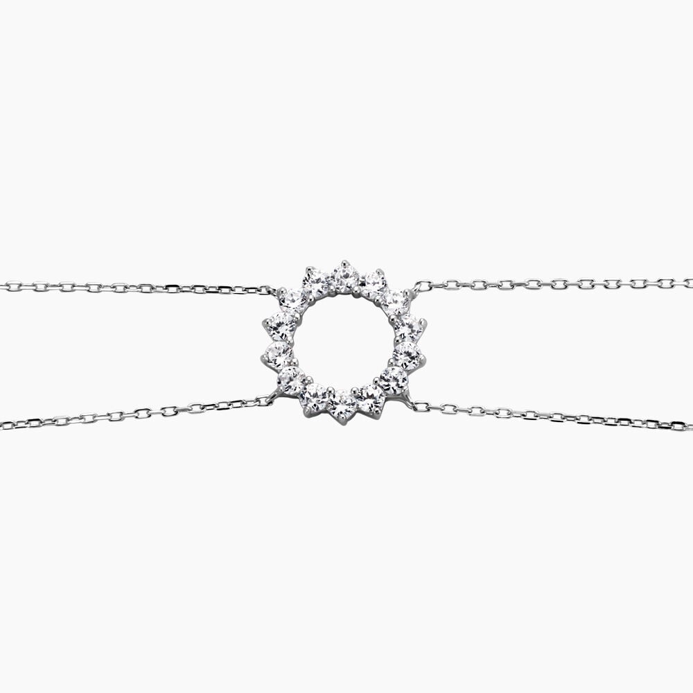 Bracelet Ciena Argent Blanc Oxyde De Zirconium - Bracelets chaînes Femme | Marc Orian