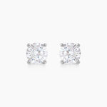 Boucles D'oreilles Puces Aphrodite Or Blanc Diamant - Puces Famille | Marc Orian