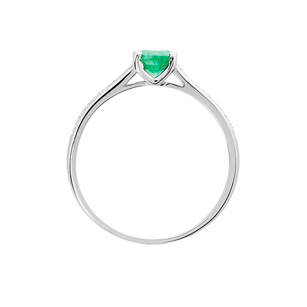 Bague Crista Or Blanc Emeraude Et Diamant - Bagues vintage Femme | Marc Orian