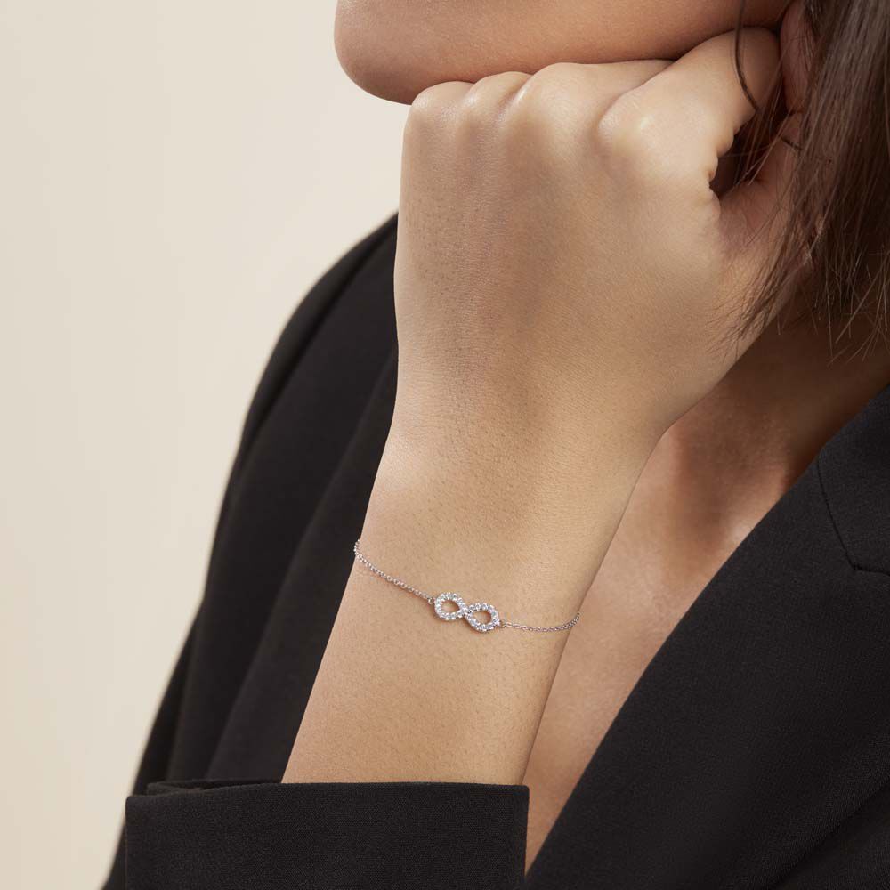 Bracelet Lou Argent Blanc Oxyde De Zirconium - Bracelets chaînes Femme | Marc Orian