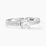 Bague Dayna Or Blanc Oxyde De Zirconium - Solitaires Femme | Marc Orian