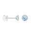 Boucles D'oreilles Puces Edy Serti Clos Or Blanc Topaze - Puces Femme | Marc Orian