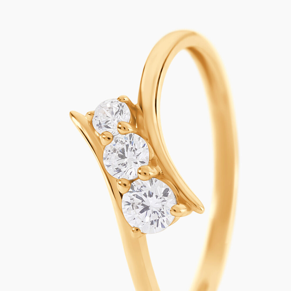 Bague Budur Or Jaune Oxyde De Zirconium - Solitaires Femme | Marc Orian