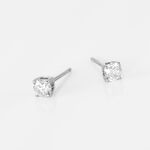 Boucles D'oreilles Puces Victoria Or Blanc Diamant - Puces Famille | Marc Orian