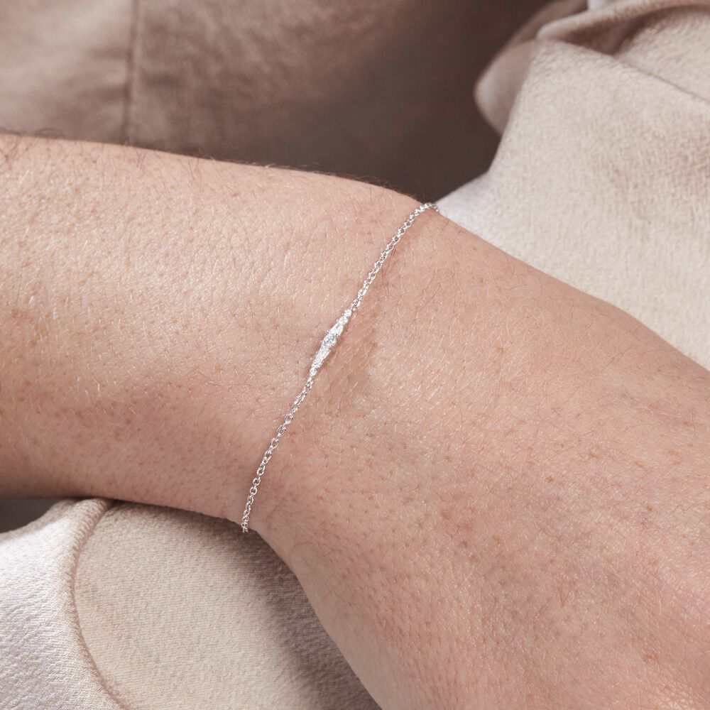 Bracelet Adriaan Argent Blanc Oxyde De Zirconium - Bracelets chaînes Femme | Marc Orian
