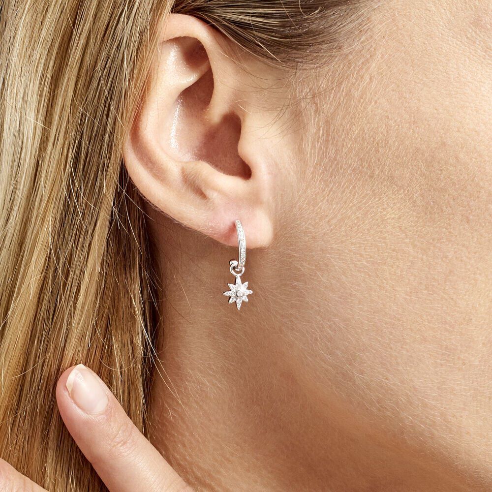 Créole Unitaire Ancelin Rondes Argent Blanc Oxyde De Zirconium - Piercings d'oreilles Femme | Marc Orian