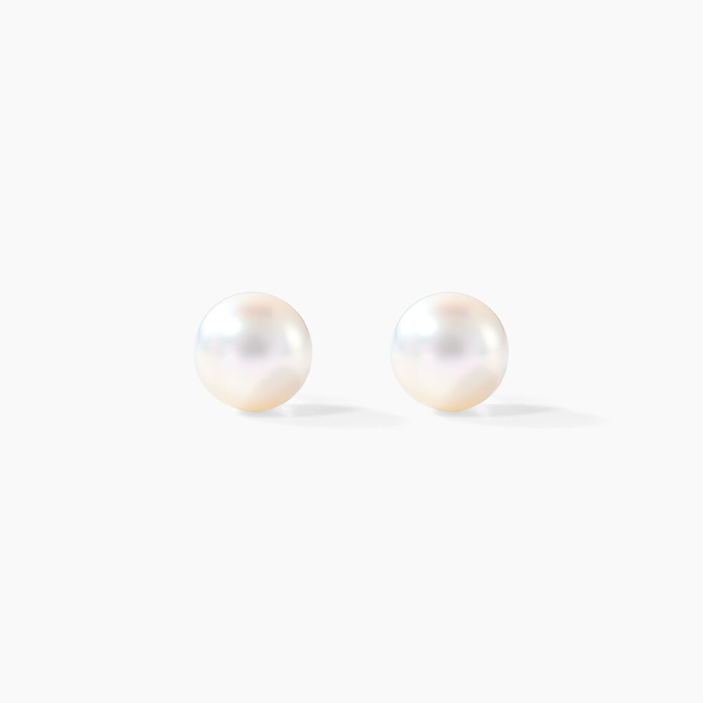 Boucles D'oreilles Puces Kesya Or Jaune Perle De Culture - Boucles d'oreilles mariage Femme | Marc Orian