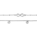 Cha&icirc;ne De Cheville Argent Blanc Roschen Oxydes De Zirconium - Chaines de cheville Femme | Marc Orian