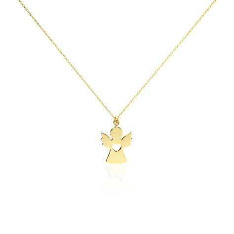 Collier Hallie Ange Et Coeur Or Jaune - Colliers ete Enfant | Marc Orian