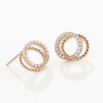 Boucles D'oreilles Puces Janne Argent Rose Oxyde De Zirconium - Puces Femme | Marc Orian