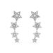 Boucles D'oreilles Grimpantes Argent Blanc Aldric Etoiles Oxyde - Piercings d'oreilles Femme | Marc Orian