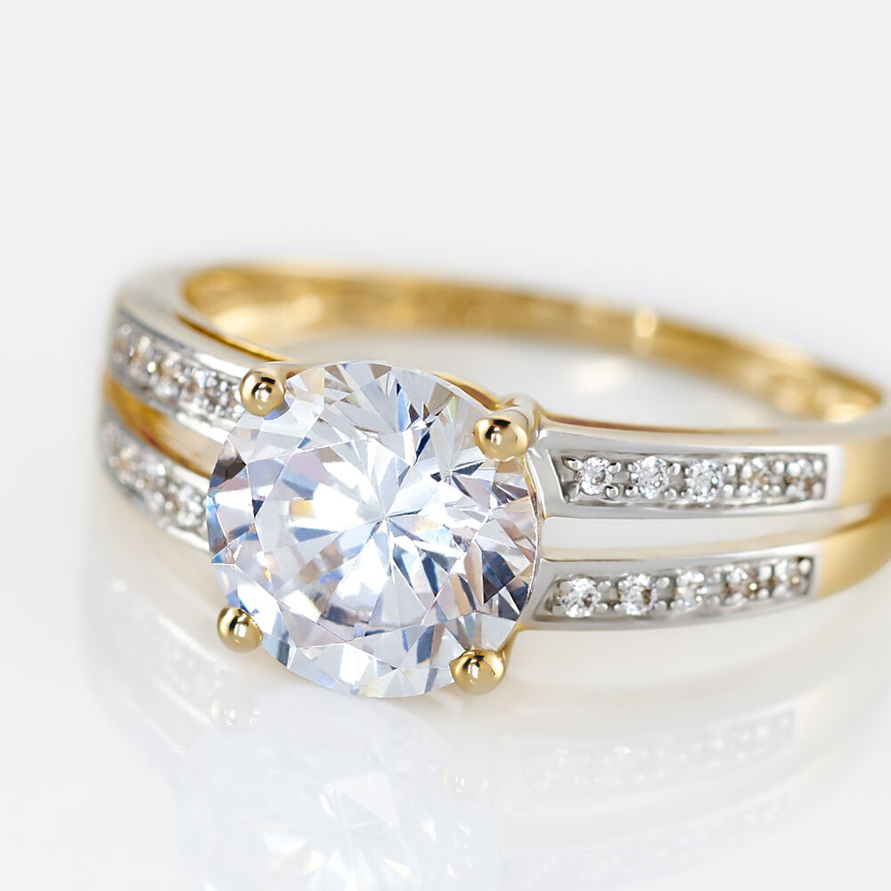 Bague Solitaire Or Jaune Anthyme Oxyde De Zirconium - Solitaires Femme | Marc Orian
