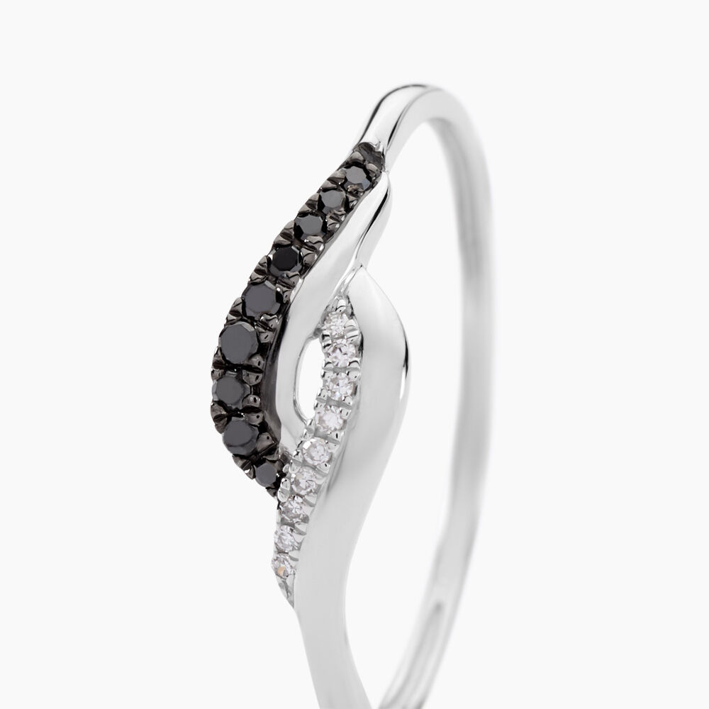 Bague Sculptural Or Blanc Diamant - Bagues pierres précieuses Femme | Marc Orian