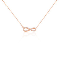 Collier Amita Argent Rose Oxyde De Zirconium