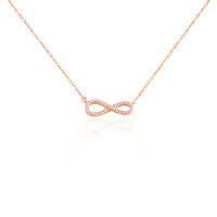 Collier Amita Argent Rose Oxyde De Zirconium