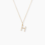 Pendentif Lettre H Or Jaune Oxyde - Pendentifs Famille | Marc Orian