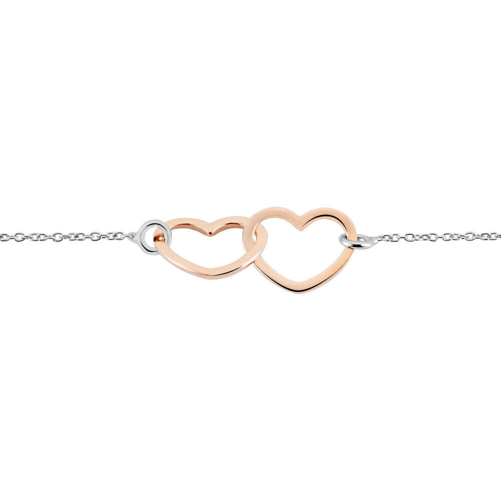 Bracelet Argent Bicolore Virgi - Bracelets Anneaux Entrelaces Femme | Marc Orian