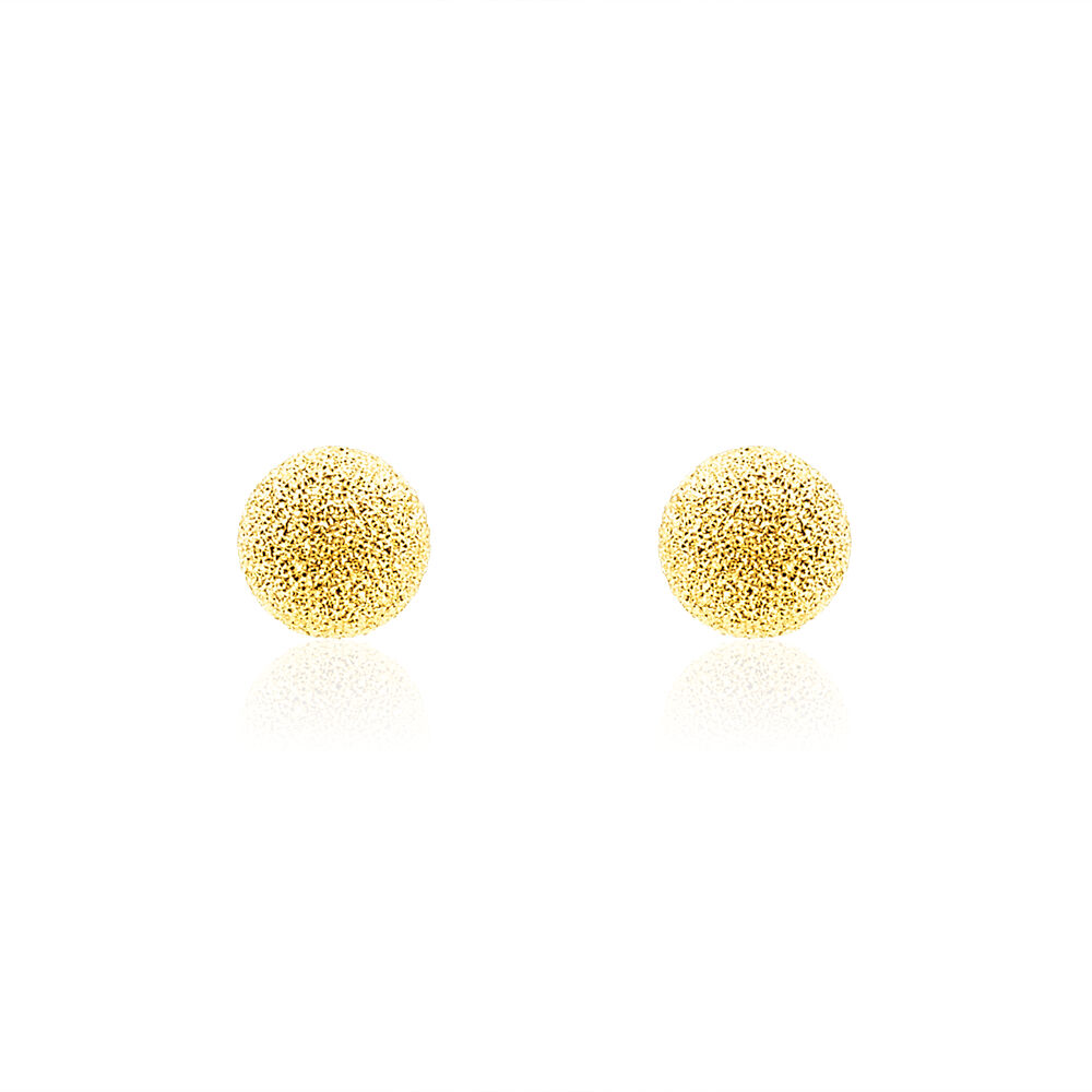 Boucles D'oreilles Puces Fidelia Boule Sablee Or Jaune - Puces Femme | Marc Orian