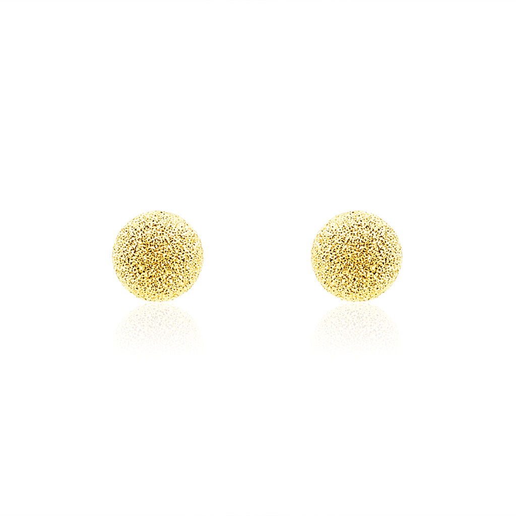 Boucles D'oreilles Puces Fidelia Boule Sablee Or Jaune - Puces Femme | Marc Orian