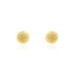 Boucles D'oreilles Puces Fidelia Boule Sablee Or Jaune - Puces Femme | Marc Orian