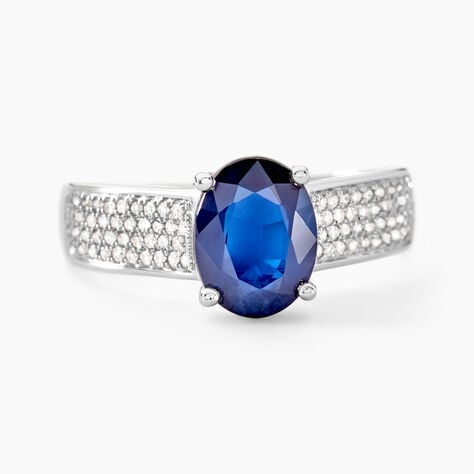 Bague Crista Or Blanc Saphir Et Diamant - Solitaires Femme | Marc Orian