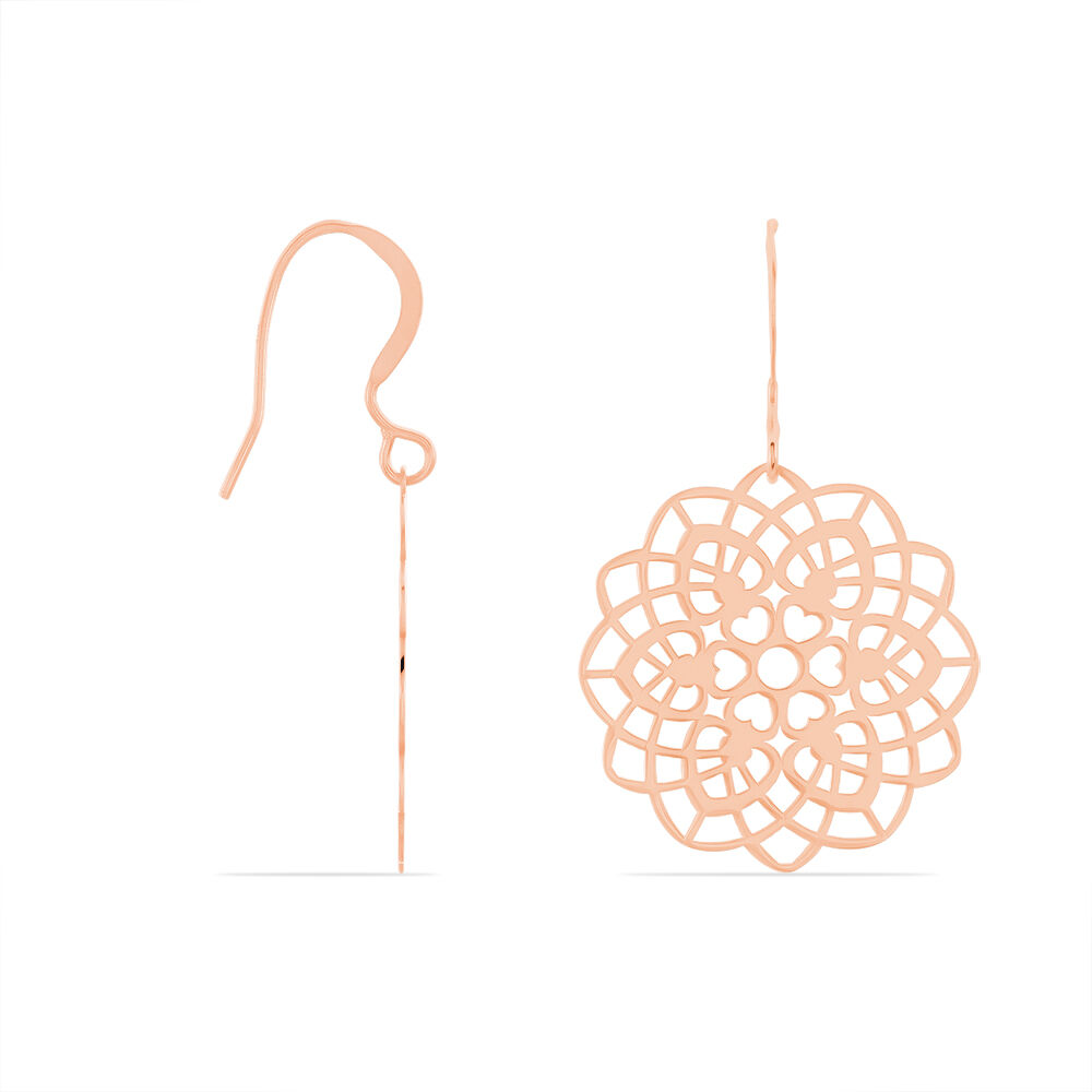 Boucles D'oreilles Pendantes Mina Argent Rose - Pendantes Femme | Marc Orian