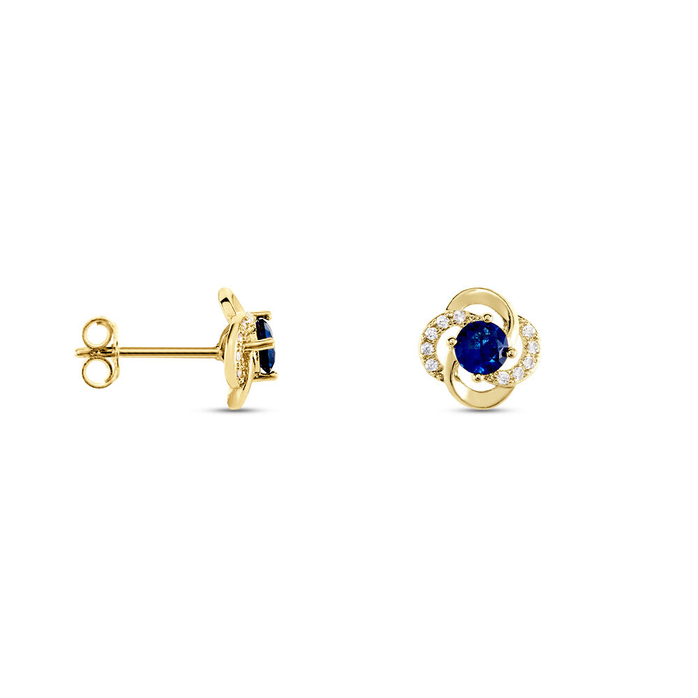Boucles D'oreilles Puces Jaana Plaqué Or Jaune Verre Oxyde - Puces Femme | Marc Orian