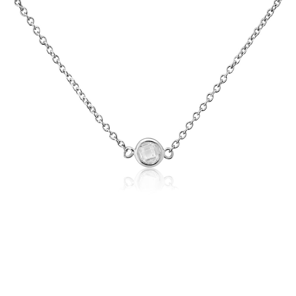 Collier Sylvette Argent Blanc Oxyde De Zirconium - Colliers avec pierres Femme | Marc Orian